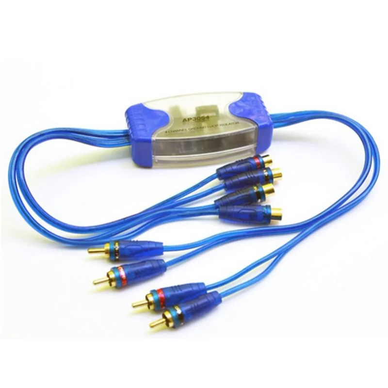 Universal Noise Sound Eliminator 4 Channel RCA Ground Loop Isolator Noise Filters for Car Audio Radio Home Stereo System