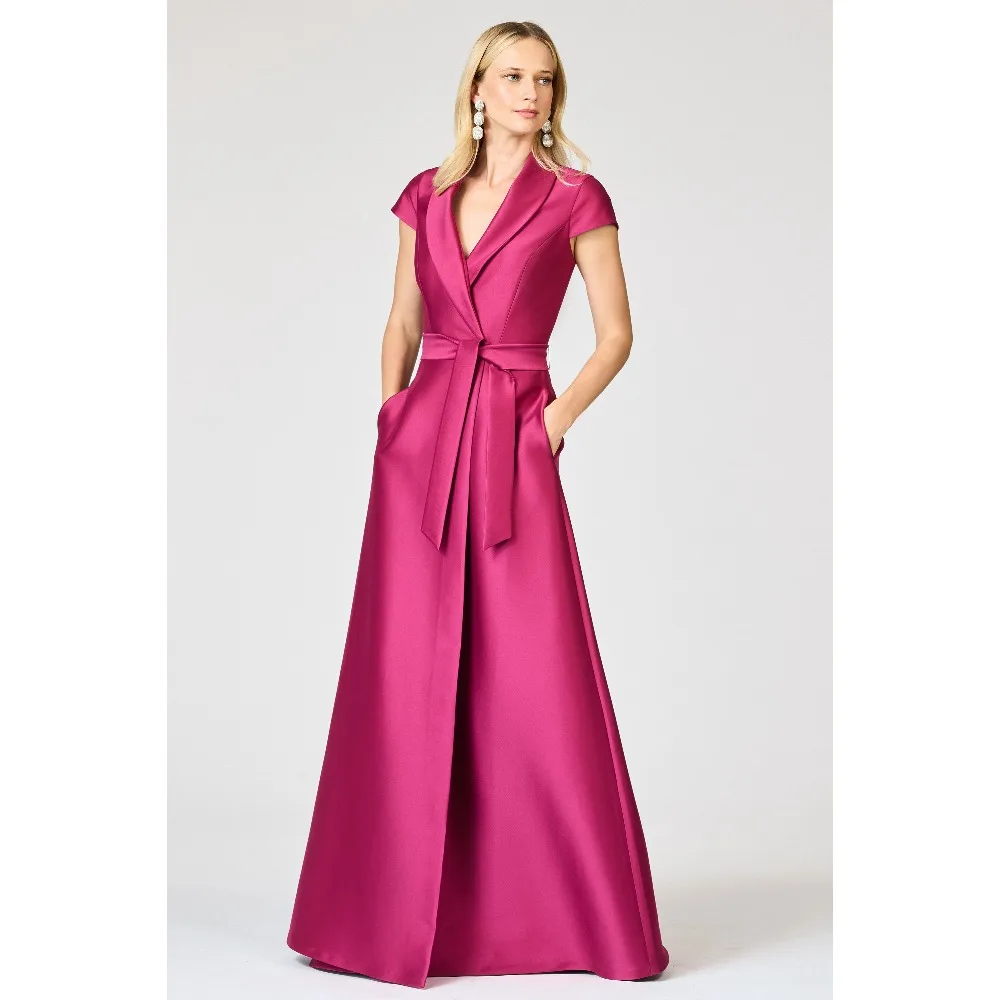 Customized Satin V Neck Mother of Birde Dresses 2026 A Line Women‘s Wedding Party Attire Dress Elegant Evening Dress Long Gown
