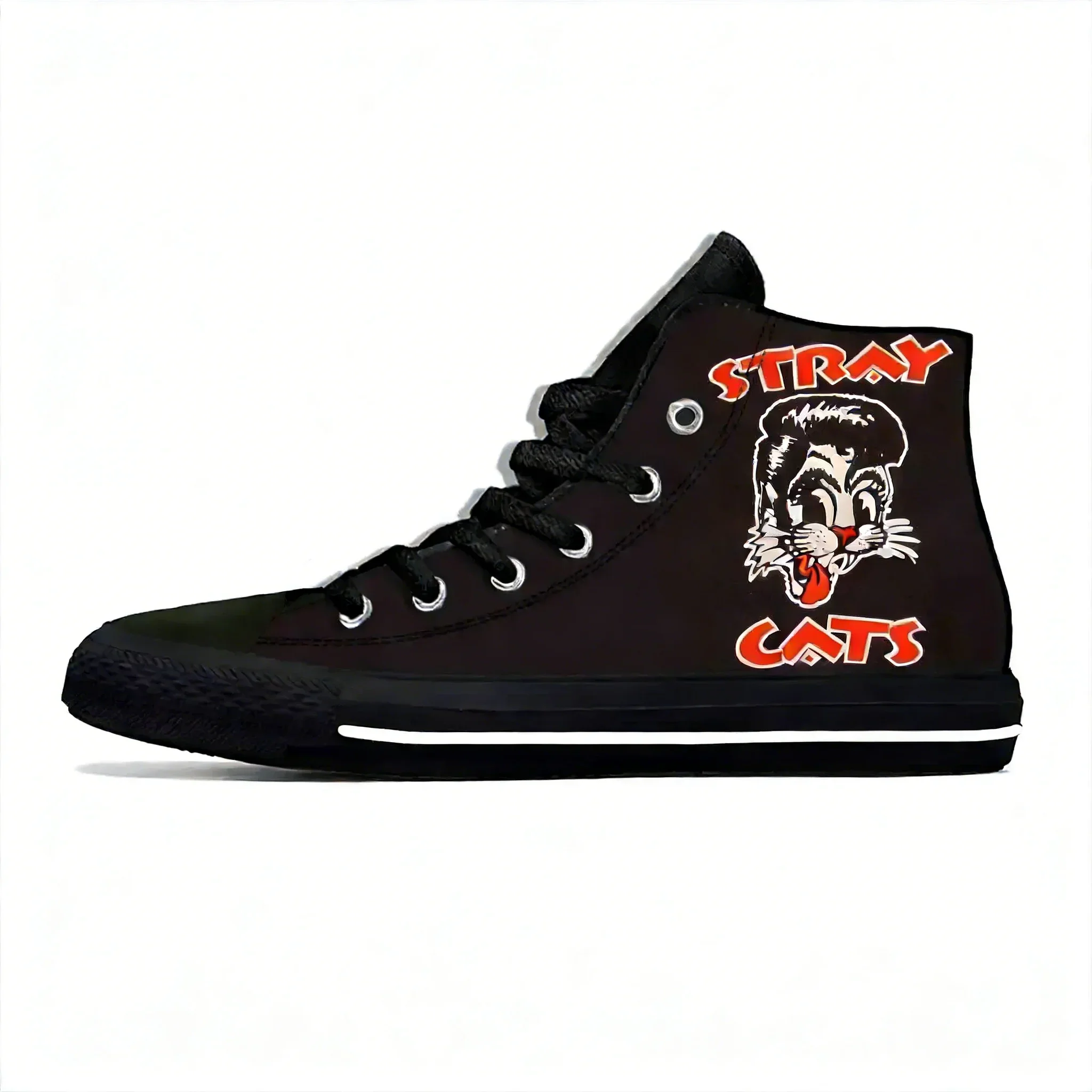 

Cat Music Rock Band Singer Fashion Funny Stray Casual Cloth Shoes High Top Lightweight Breathable 3D Print Men Women Sneakers