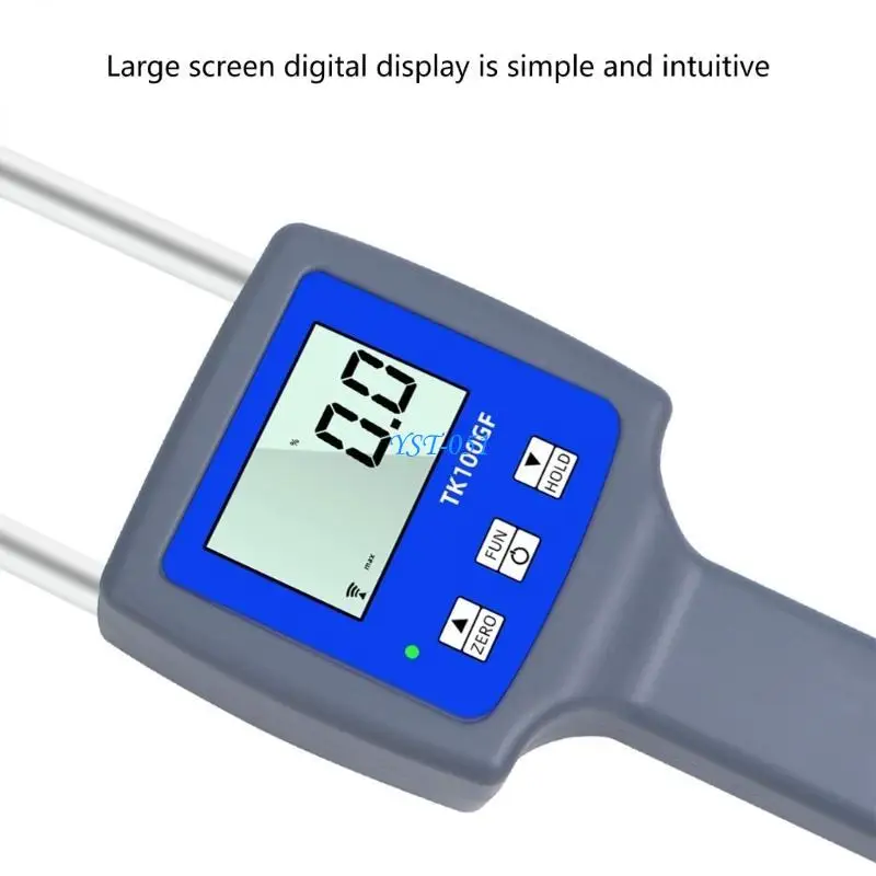 

E15A Variety Grains Moisture Tester Digital Grains Meter Humidity Meter with Double Probe Battery Operated (NOT Include)