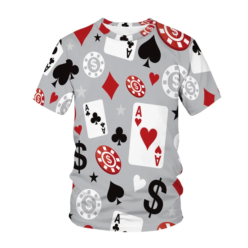 

Kawaii Poker 3D Printed T Shirt Kids Harajuku Summer Fashion T-shirt Boy Girl Unisex Leisure Sports Children's clothing Tshirts