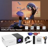 Home Theater YG300 Mini Projector Support 1080P Decoding Built-in Audio LED Projector for Smartphone Notebook 3D Glasses As Gift