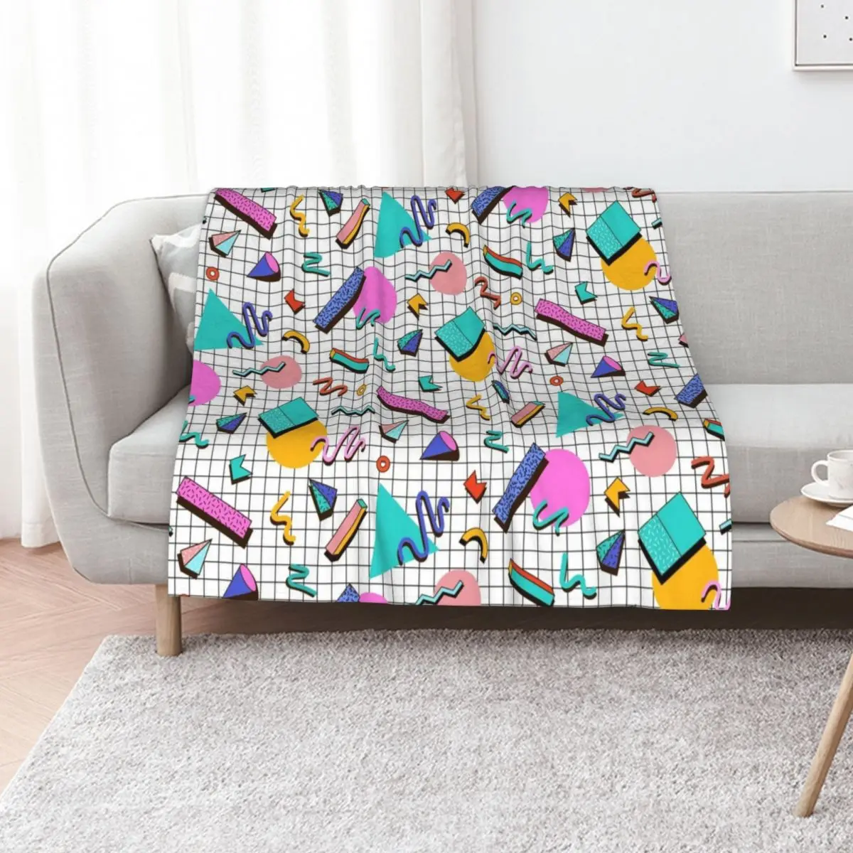 Funky 80s eighties Memphis Pattern Design Throw Blanket Baby heavy to sleep Luxury Comforter warm winter Blankets