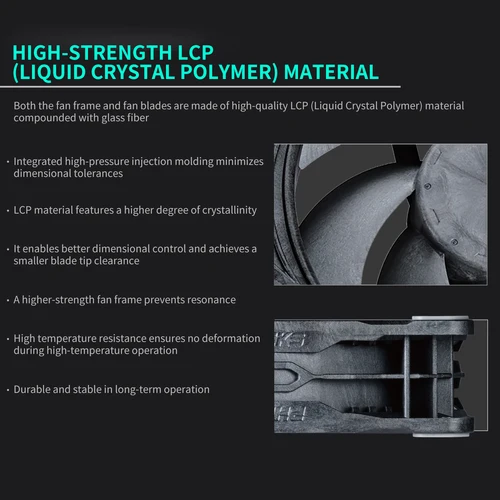 Imagen 2 del producto Ventilador de Caja de Grado Industrial PHANTEKS PH-F140T30 de 14 cm, Rodamiento Vapo/Motor de Levitación Magnética/PWM Multimodo Ajustable T30-140