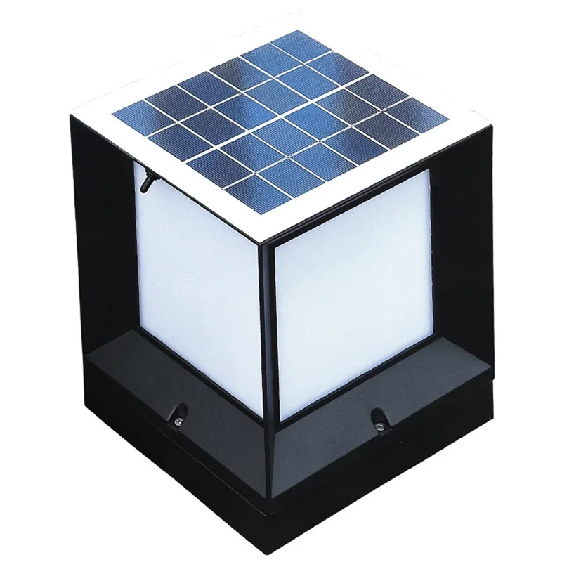 SOURA Solar Modern Wall Outdoor Cube Light LED impermeável Pillar Post Luminárias para Home Garden