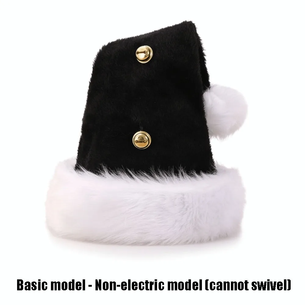 Music Playing Electric Swing Hat Swing Automatically Christmas Decoration Christmas Musical Toy Plush Material Interesting