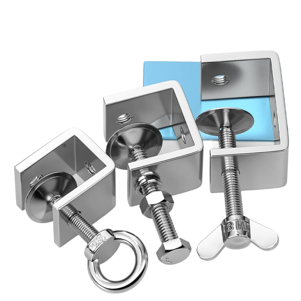 304 Stainless Steel C-Type Clamp Hand Lifting Ring Clamp C-Clamp Fixing Pliers Table Clips For Fixed Woodworking Welding Mountin