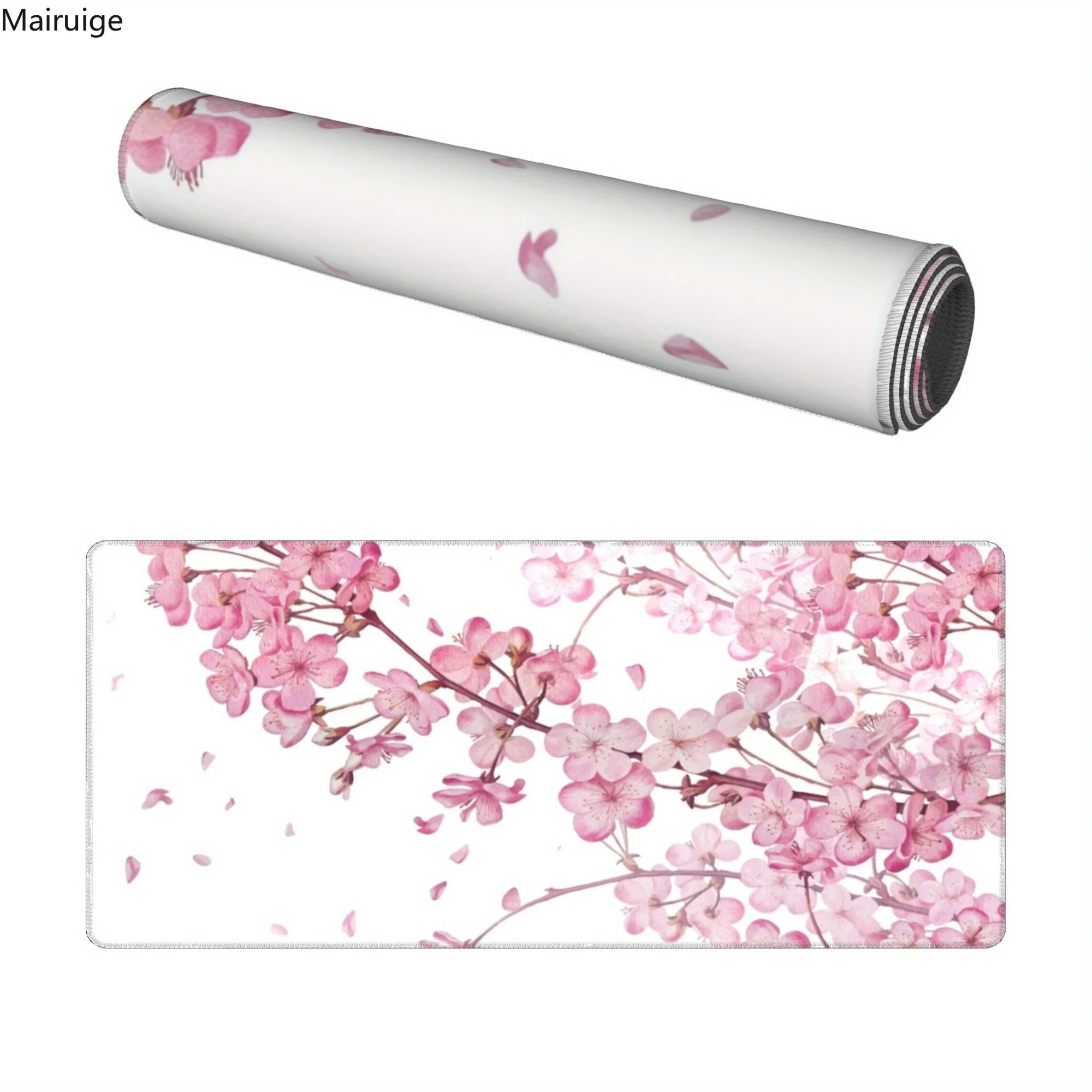 

Новый игровой коврик для мыши в японском стиле, розовый сакура, черный, белый цвет, большой настольный коврик, художественные коврики для мыши, новые офисные коврики для ноутбука, геймера