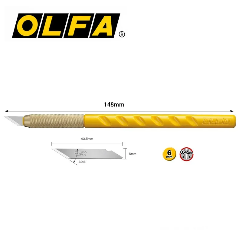 OLFA AK-1/5B Art Knife Craft Tool Set AK-1 Paper Carving Penknife Model Cutter Utility Knives Matching Spare Blades OLFA KB