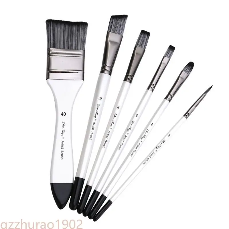 97QB 6 PCS PAINT BRUSH SET ACRYLIC PAINT BRUSHES