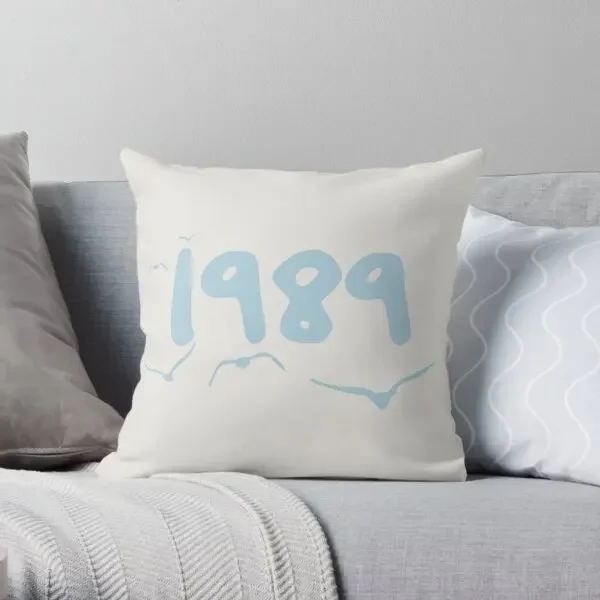 1989 Seagulls Warm Blue  Printing Throw Pillow Cover Office Bedroom Decorative Decor Wedding Case Pillows not include One Side