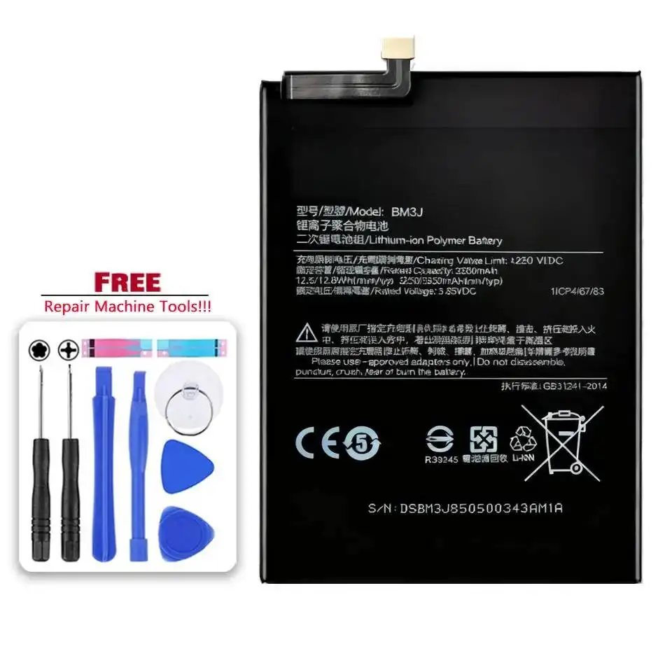 

Mobile Phone Battery Durable BM3J BM3F 3000-3400Mah For Xiaomi MI 8 Explorer MI8 M8 Pro Lite