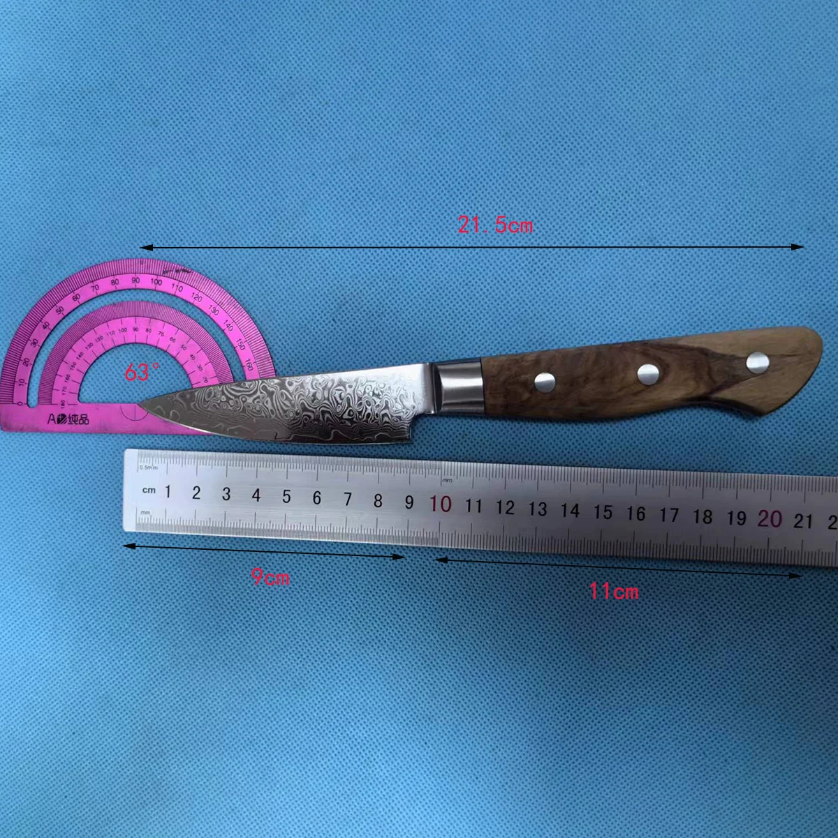 3.5 Inch Paring Knife Olive Wood Handle 67 Layer Damascus 10Cr15MoV Steel Blade Sharp Cleaver Boning Kitchen Knife Cooking Tools