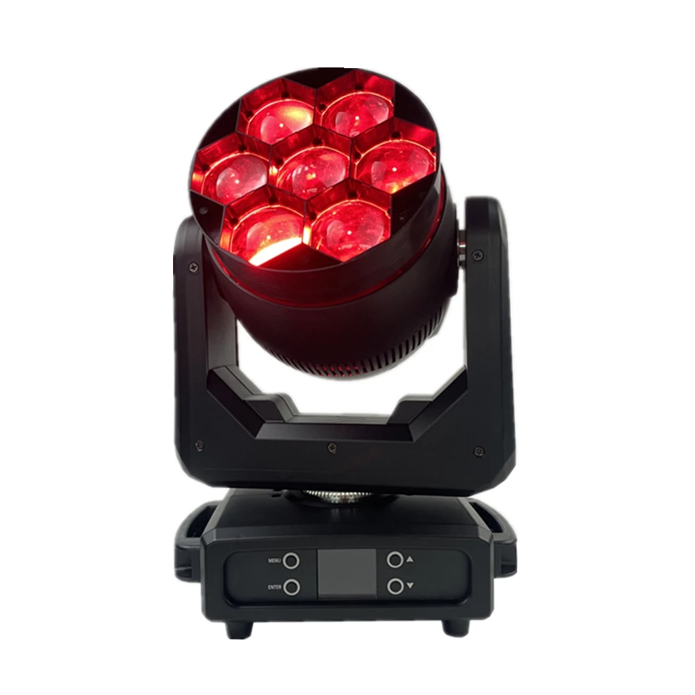 1pcs/lot Concert Stage DMX RDM Movinghead 7x40w RGBW Zoom Bee Eye Led Wash Moving Head Lights