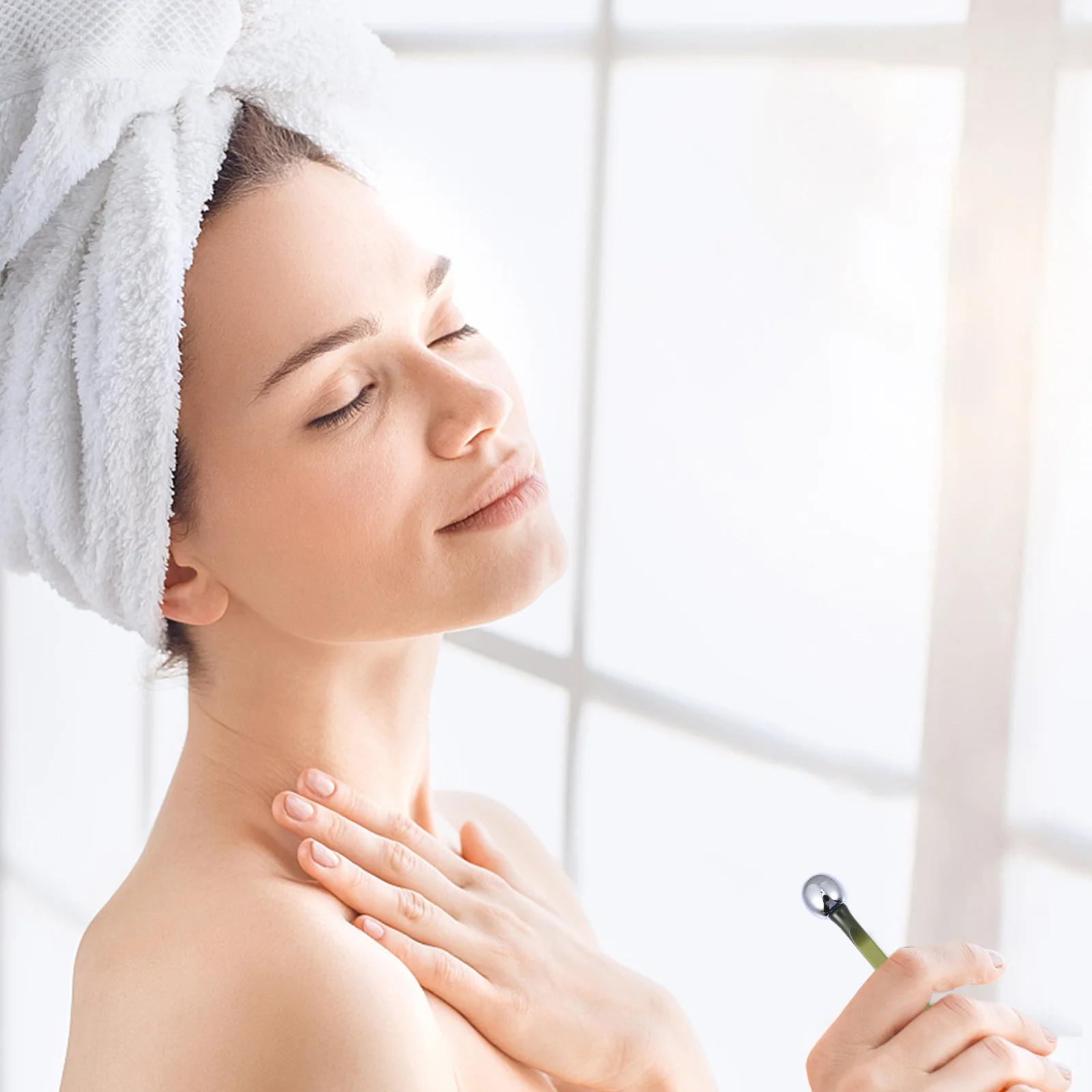 6 قطعة قضبان كريم العين المعدنية عصا تدليك للعناية بالوجه سبيكة الجلد الأسطوانة أداة لوازم التجميل العين مدلك حل الجلد الرقيق #1