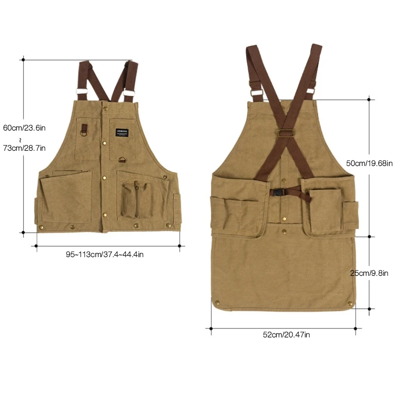 Camping Vest Leisure Multi-Functional Outdoor Apron Vest Coat Equipment Casual Apron Fishing Photography Vest