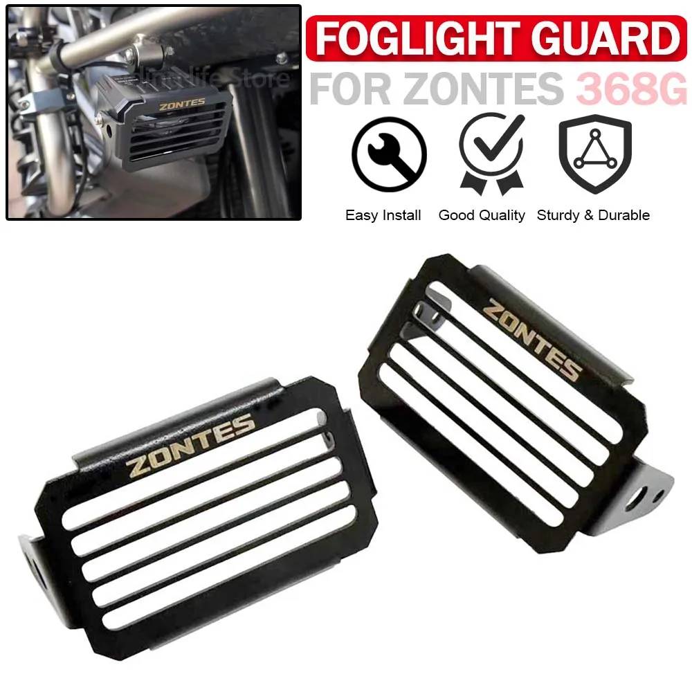 

For ZONTES 368G 703F 703 F G368 G 368 G Motorcycle LED Fog Light Lamp Foglight Foglamp Grille Guard Protector Cover Decorative