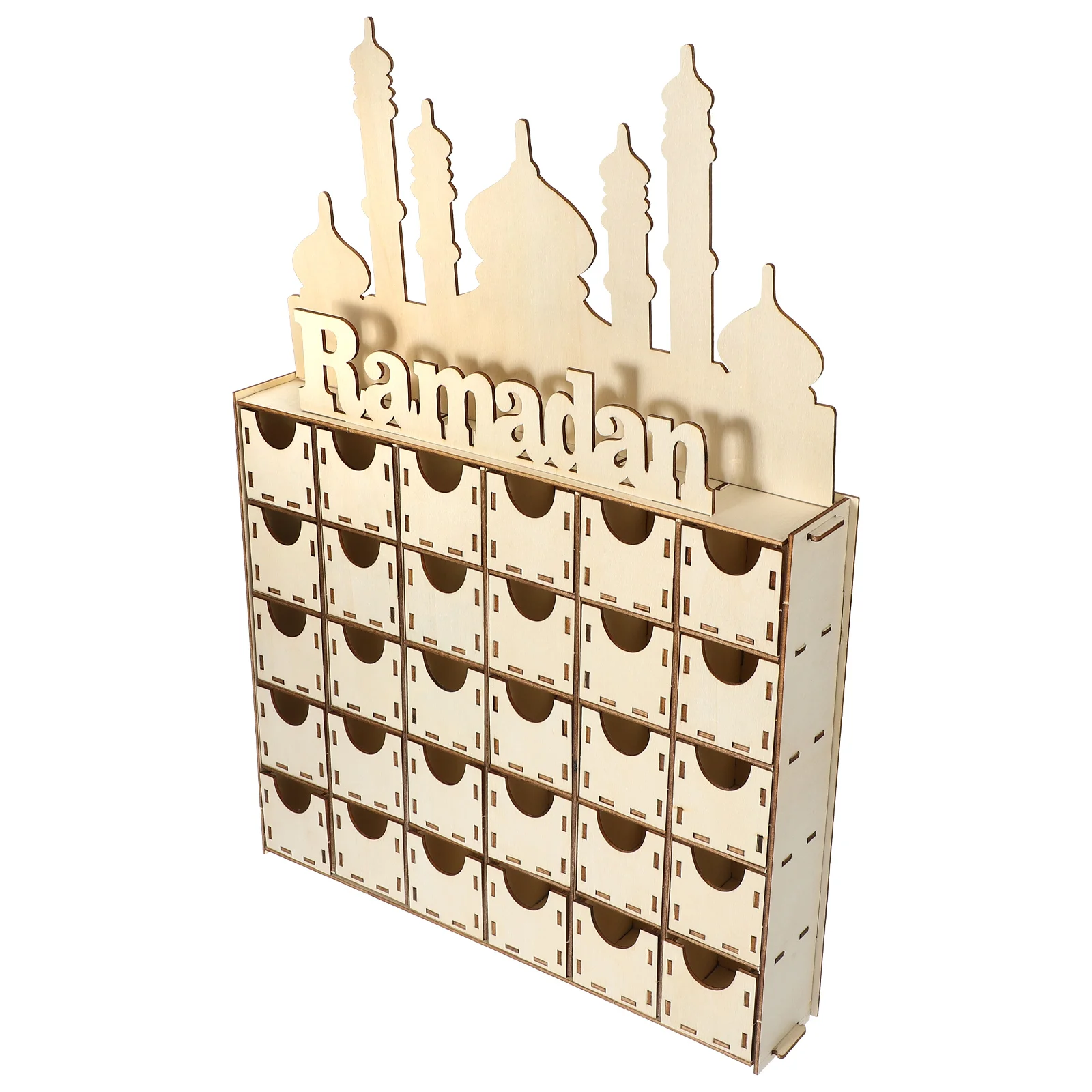 

Wooden Crafts Creative DIY Desktop Calendar With Drawers Countdown Timer Home Office Decor Ramadan Gift Idea Wooden Pieces