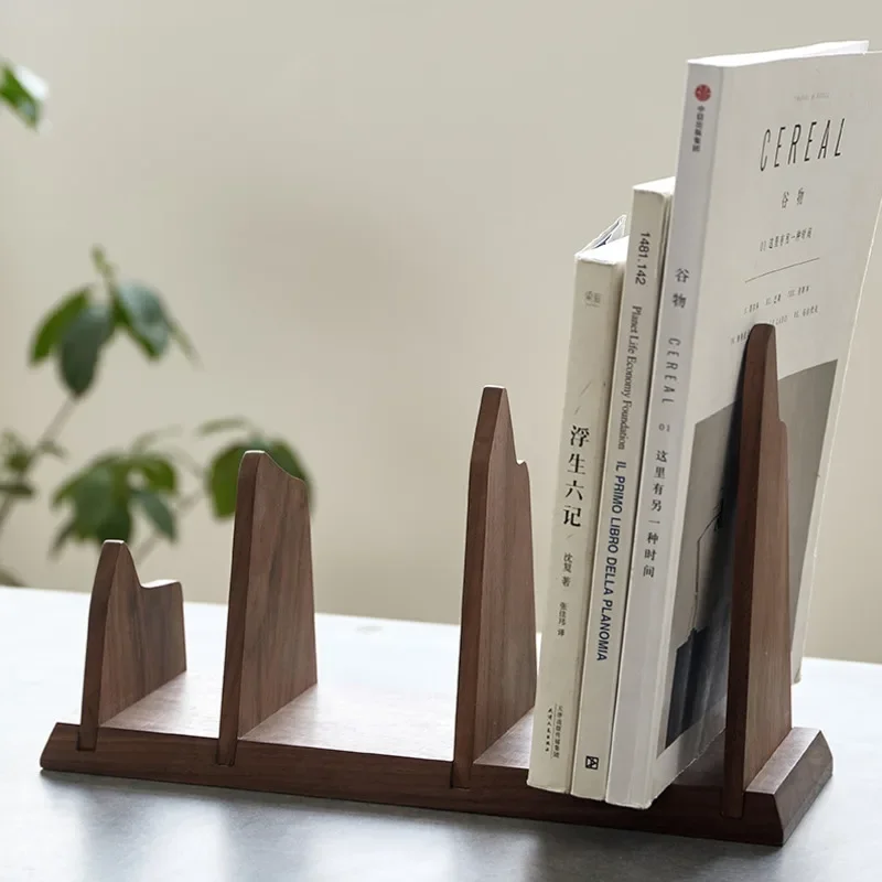 

Black Walnut Books Stand Desktop Storage Creative Storage Books Block Chinese Study Placed Students Small Bookshelf