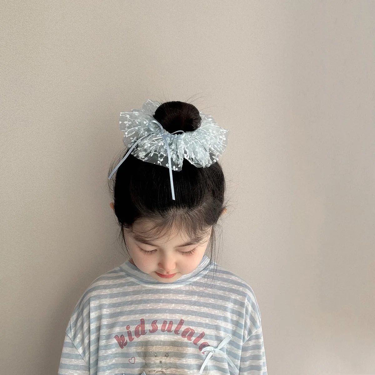 Hair Accessories Ballet Lace Bow Scrunchie Sweet Heart Dot Clip Kids Elastic Tie Colorful Fabric Compact Lightweight Daily