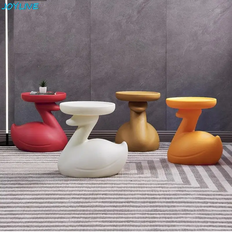 JOYLIVE Creative Living Room Plastic Children's Coffee Table Nordic Modern Minimalist Mini Round Table Exquisite Side Table