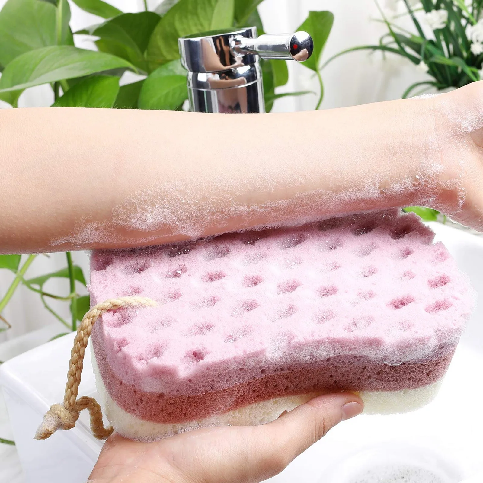 3 Pieces Of Bath Sponge Suitable For Women Men\'S Silk Bath Sponge Large Bath Sponge Bath Sponge Suitable For Women Men\'S Silk