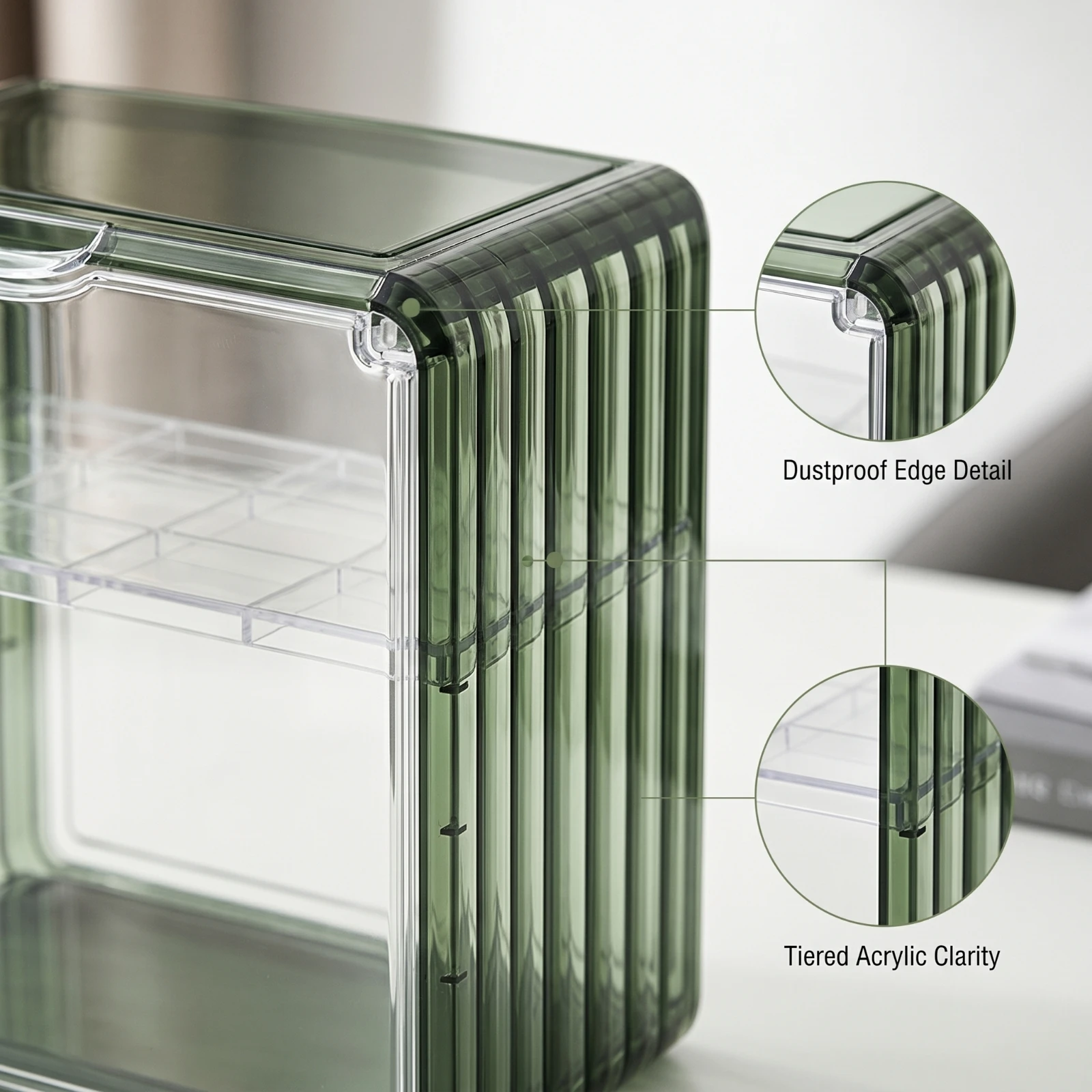 Display Case Acrylic - Acrylic Display Case with Shelf Sealed