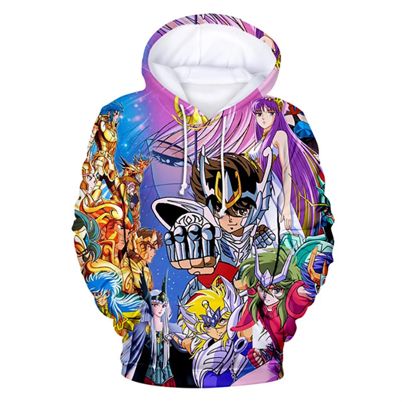 Autumn Saint Seiya Anime 3D Printed Hoodies Men Women Fashion Oversized Sweatshirts Hoodie Kids Pullovers Tracksuit Man Clothing