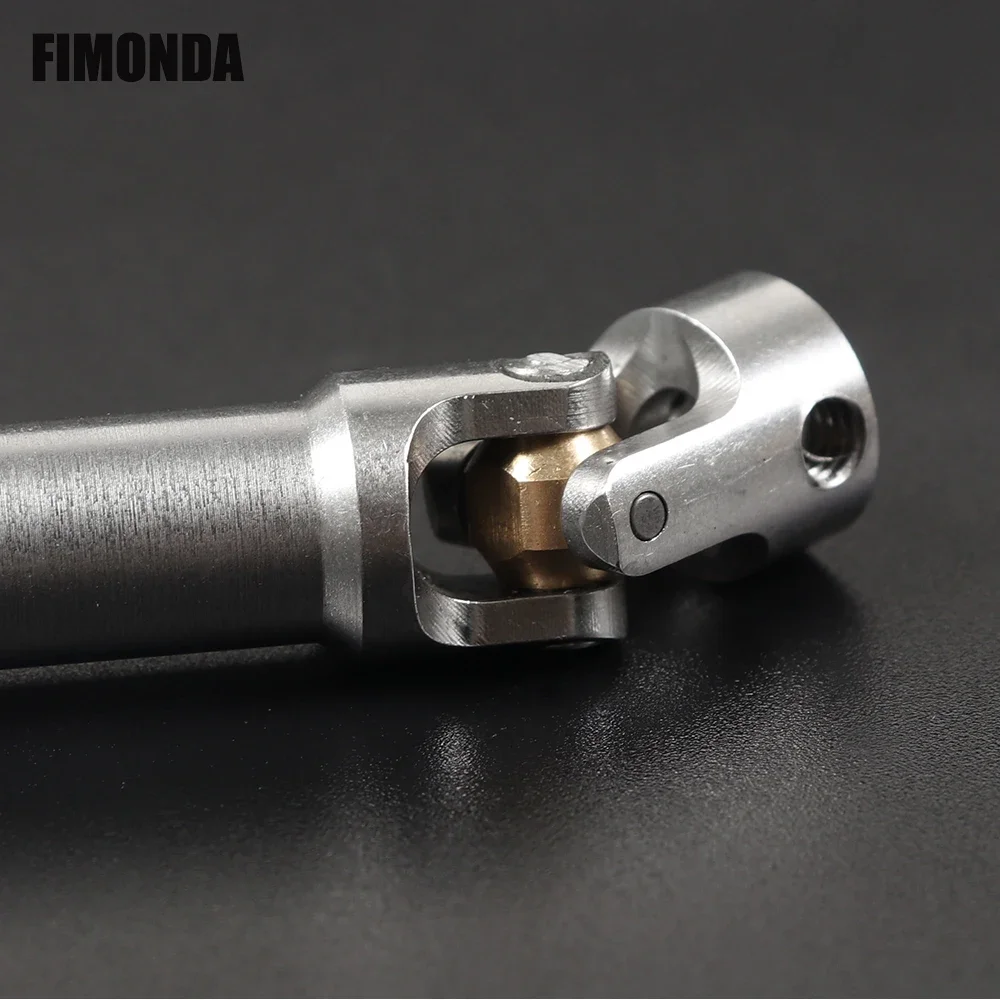 FIMONDA 2pcs Stainless Steel Drive Shaft for 1/10 RC Crawler  TRX4 TRX6 Axial SCX10  Wraith Capra D90 TF2 Redcat GEN8