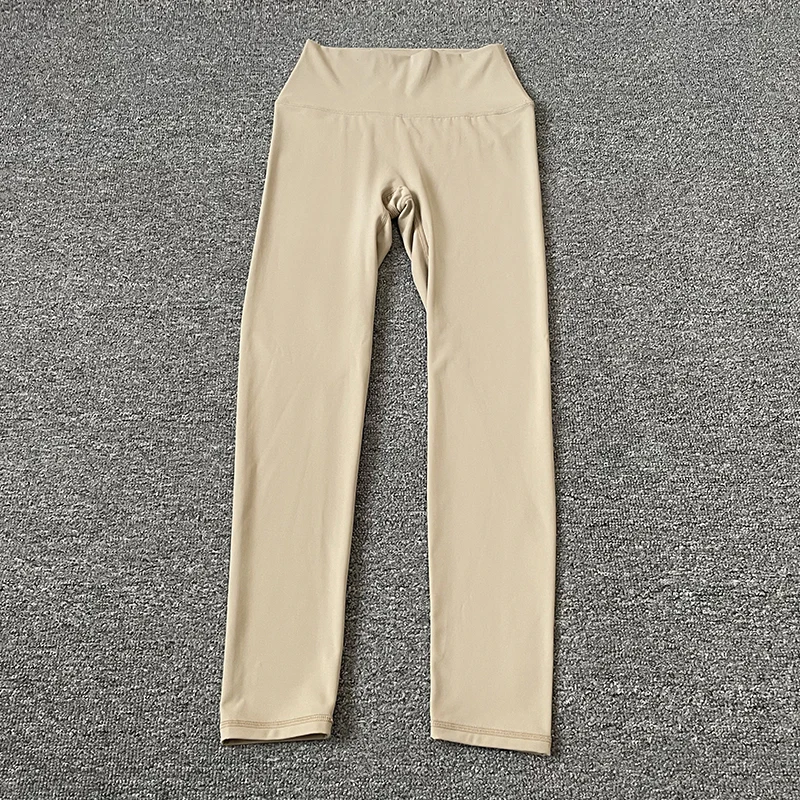 

Брюки для йоги с высокой талией, женские спортивные обтягивающие длинные колготки для бега, без смущающих линий, дышащие, Qui Dry, ультра эластичные