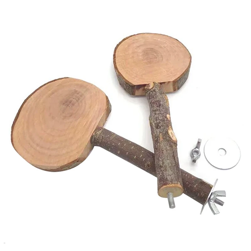 Natural Tree Wood Pet Parrot Raw Wood Fork Tree Branch Stand Rack Squirrel Bird Hamster Branch Perches Chew Bite Toys