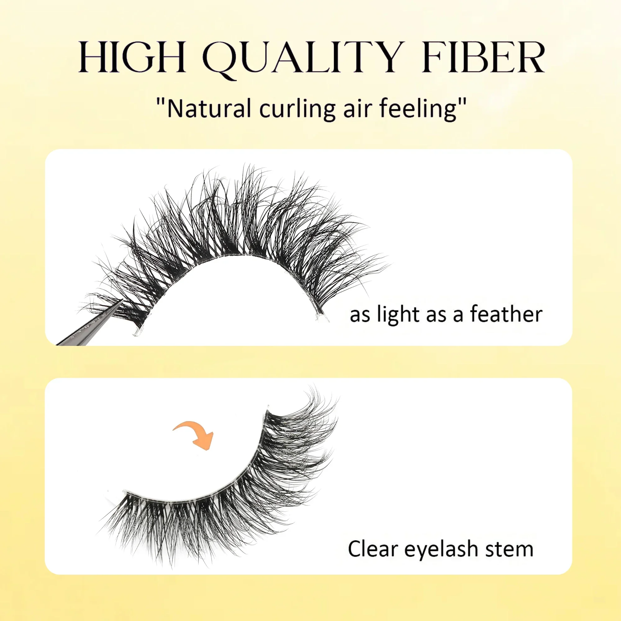 10 Pairs Fluffy Dramatic Strip False Eyelashes Clear Invisible Band 6-18mm Mixed Length Soft Lightweight Reusable Eye Makeup