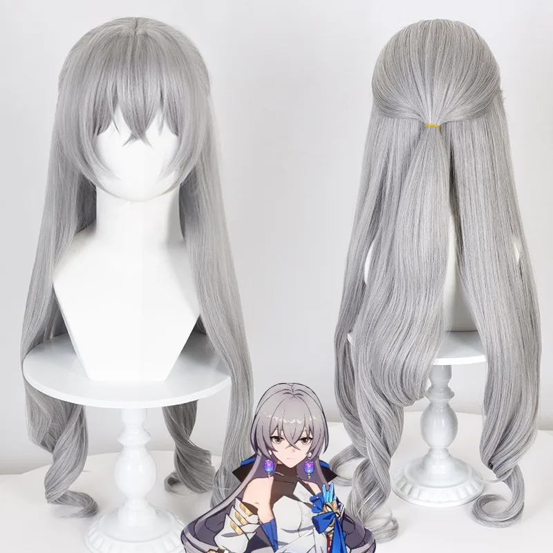 Genshin impacto estrela ferroviário briony brionya peruca cosplay couro cabeludo realista cachos romanos