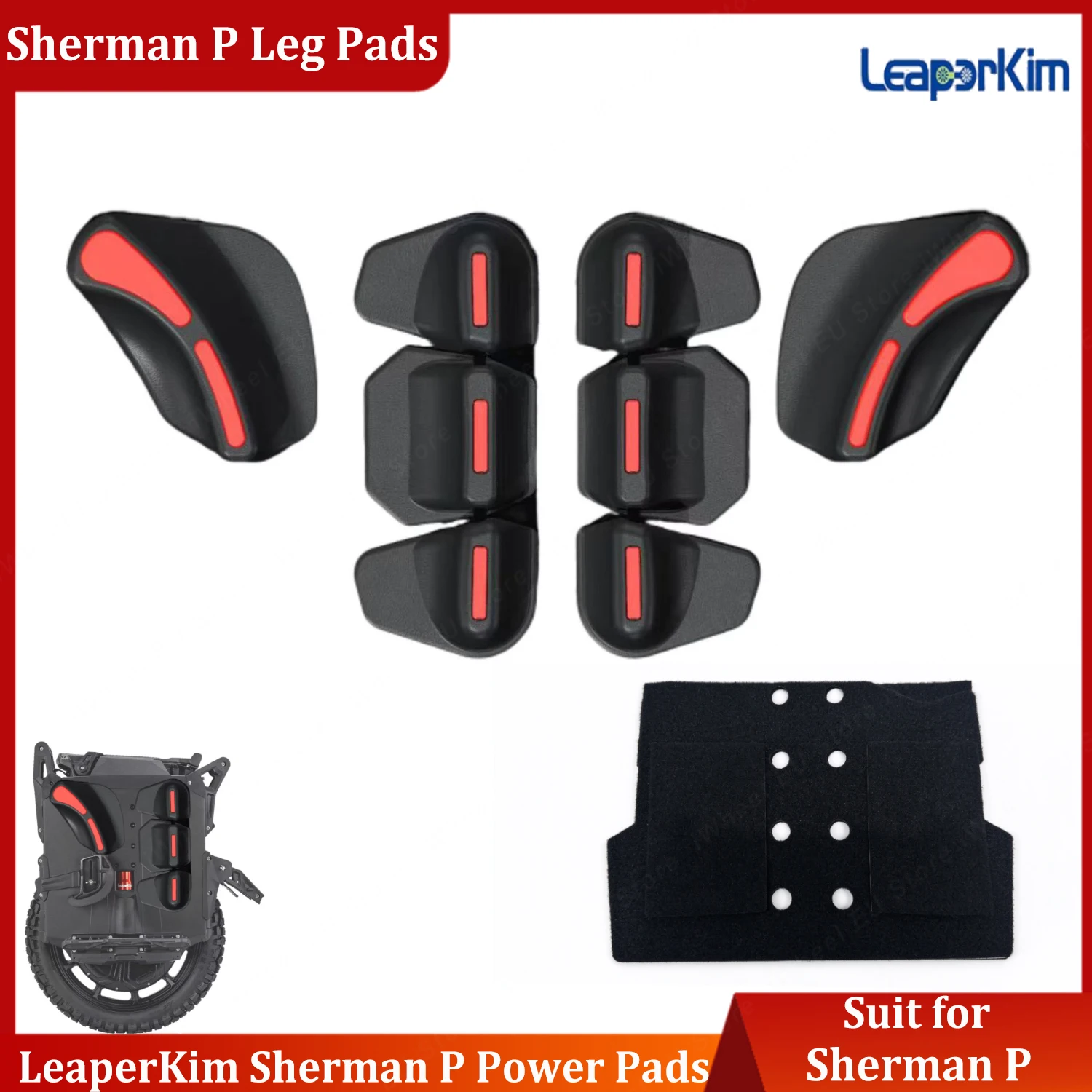BeiDou Brand LeaperKim Sherman P Power Pads LeaperKim Sherman P Side Pads LeaperKim Sherman P Electric Unicycle Leg Pads Parts