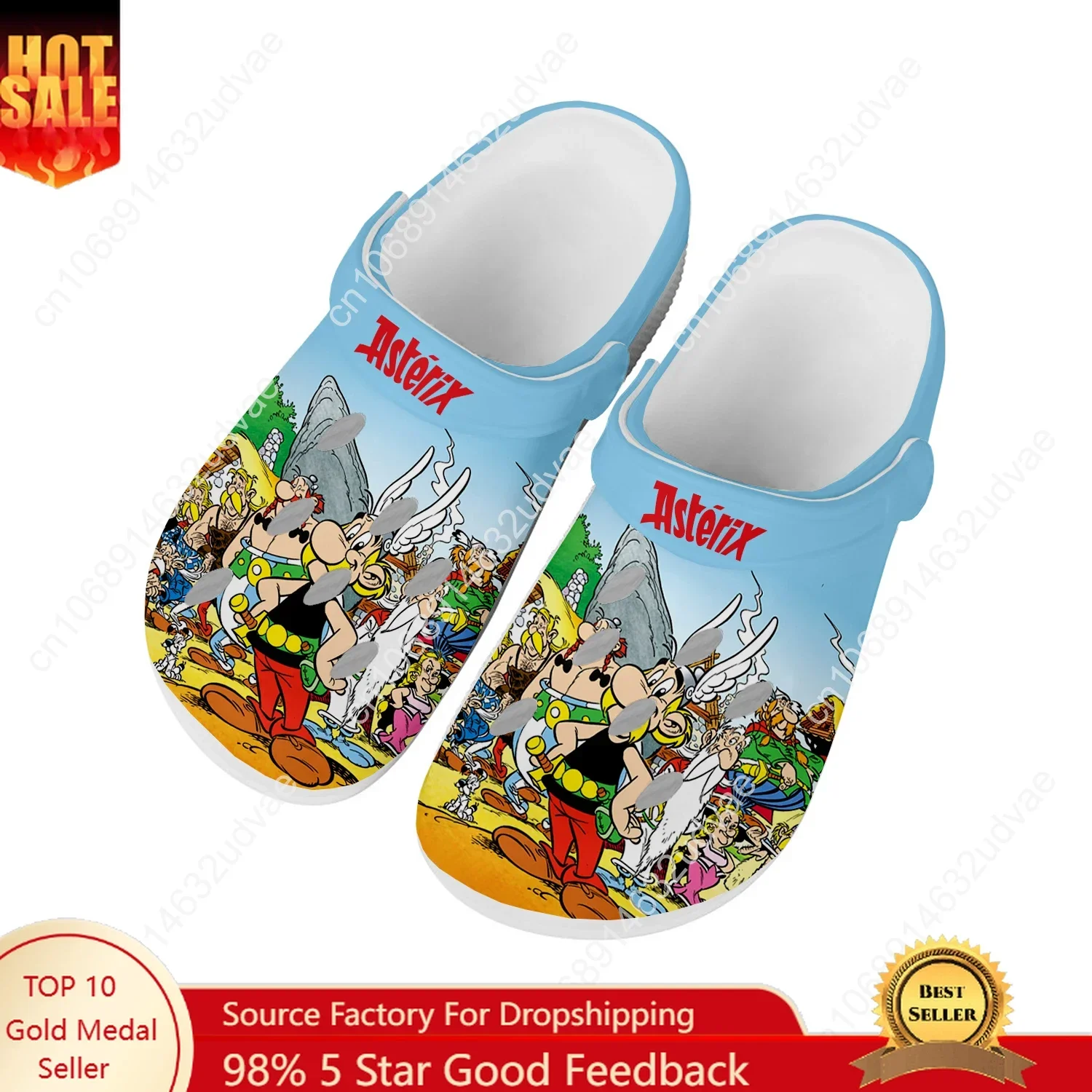 

Asterix Obelix Water Shoes Mens Womens Comfortable Fashion Home Garden Clogs Customizd Sandals Beach Breathable Hole Slippers
