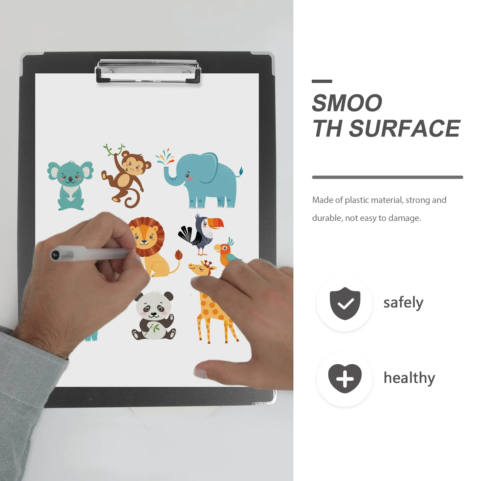 

2Pcs Drawing Clip Board Plastic Safe Firm Hold Painting Supply Sketch Board Sketching Clipboard Painting Sketchpad