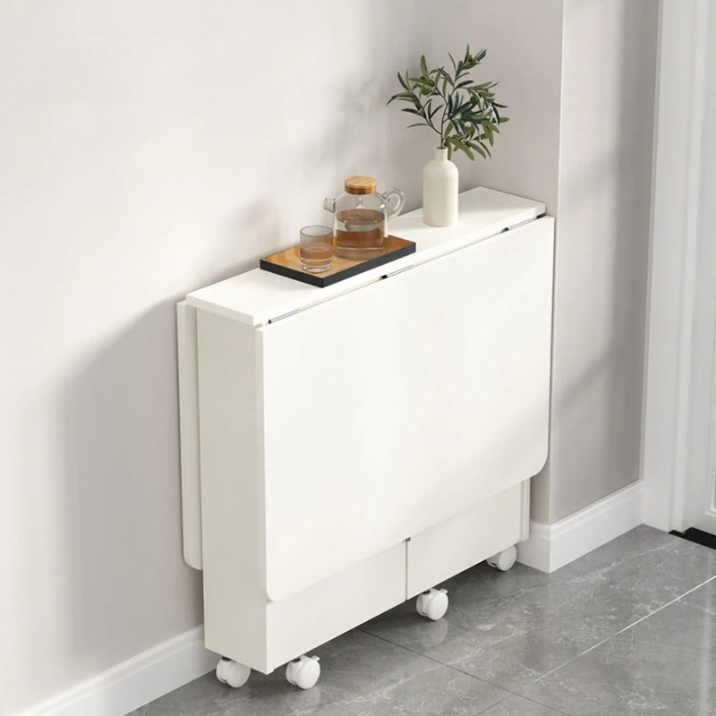 

Household simple dining table multi-functional movable convenient Folding table with 4 chairs mesa comedor Kitchen furniture