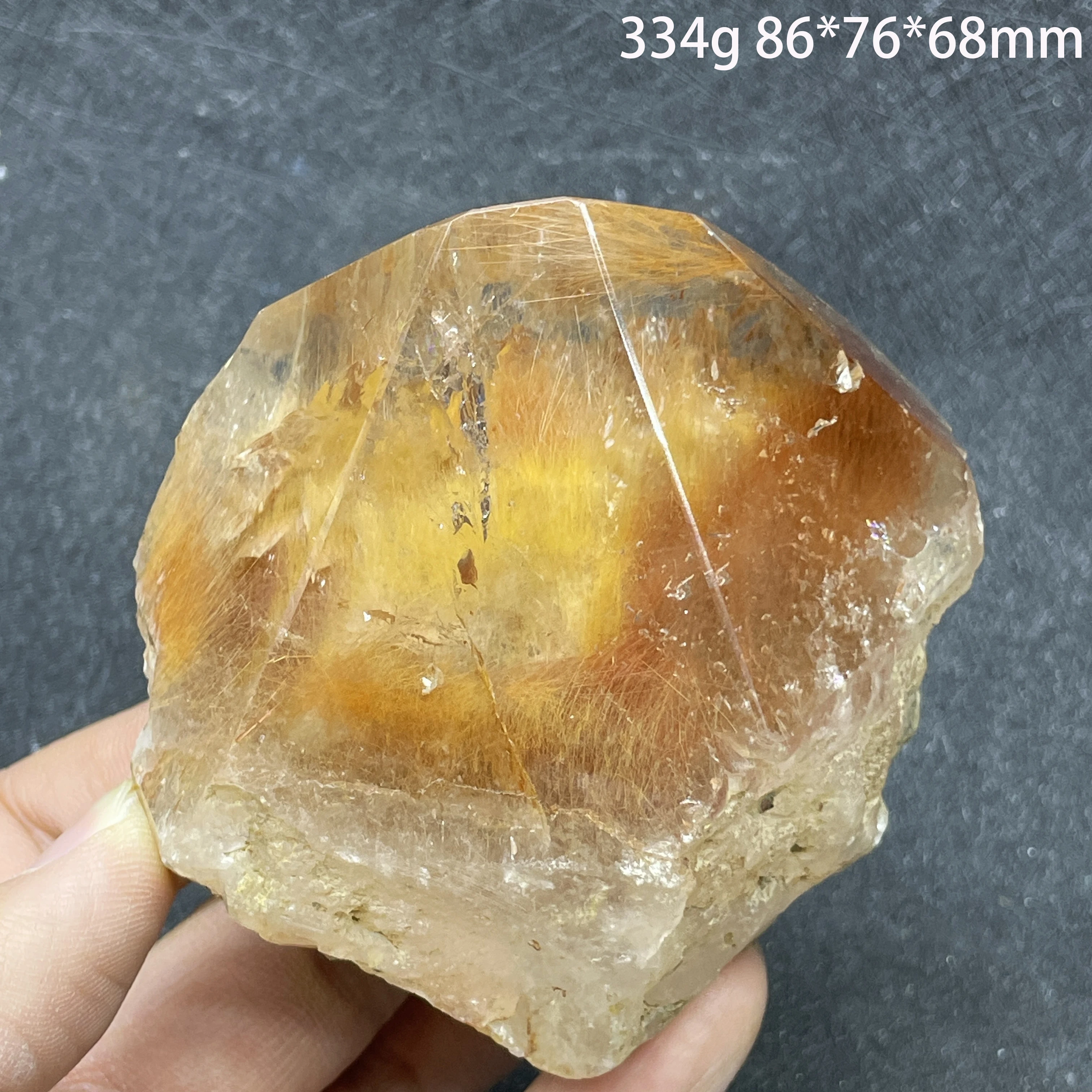 Natural Quartz Rutilated Freeform Rabbit Hair Stone Polished Crystal Decoration Rock Gift Reiki Healing