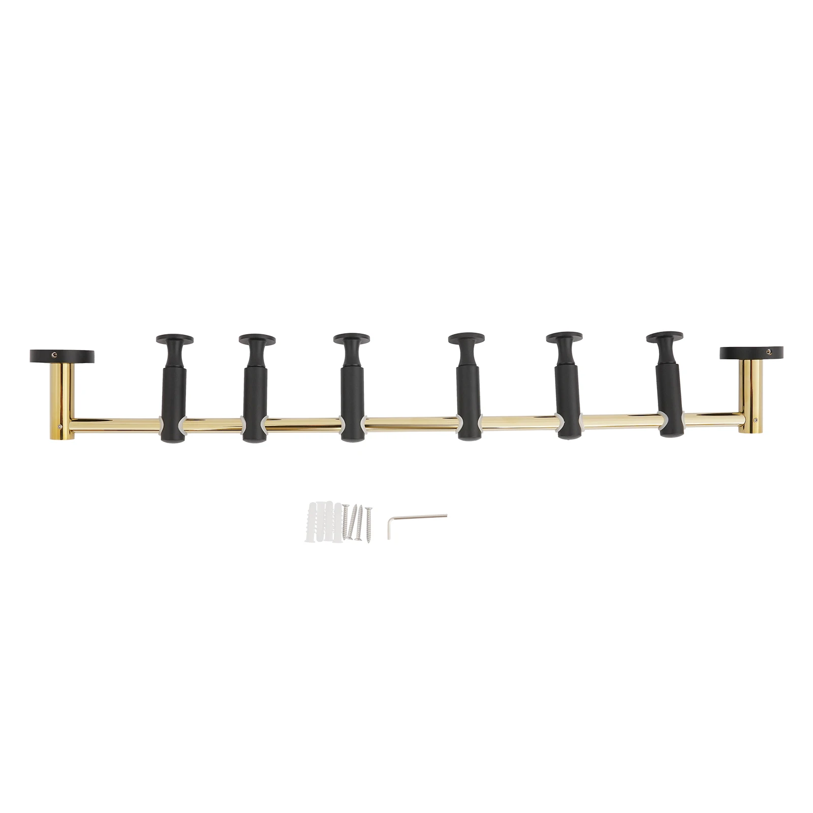 

7*60cm 6-Hook Coat Rack Wall Mounted Coat Rack Wall Coat Hat Rack for Hallways Bedrooms Bathrooms Laundry Rooms Garages Boutiques Children's Rooms Clothing Stores to Hanging Clothes Towels Coats Scarves Bags Umbrellas Etc