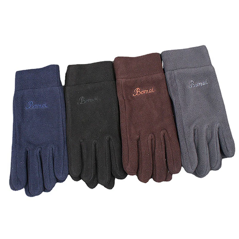 Outddor Windproof Running Skiing Cycling Mittens Thicken Fleece Gloves For Men Women Winter Warm Thermal Full Finger Glove