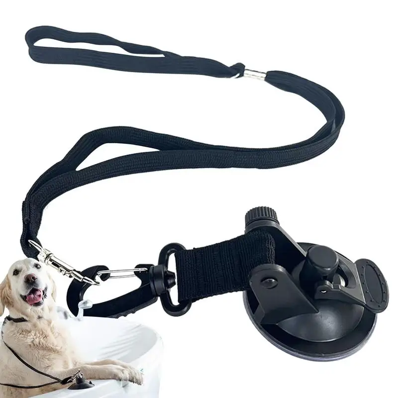 Suction Dog Bath Restraint Tether Soft Nylon Dog Shower & Bath Accessory Secure Restraint Tether With Strong Suction Power