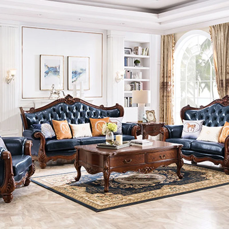 Furniture American Solid Wood Tea Table Living Room Simple Storage Rectangular Tea Table Retro European Coffee Table