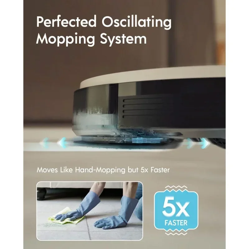 QWyeedi vac 2 pro Robot Vacuum and Mop Combo,Powerful 3000Pa Suction with Oscillating Mopping,Advanced 3D Obstacle Avoidance