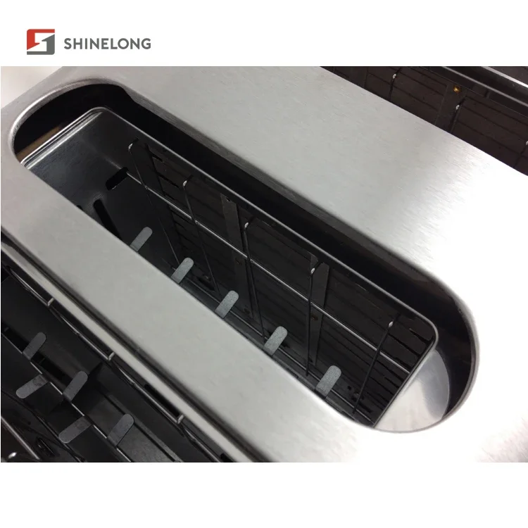 4 Slice Bread Toaster Stainless Steel Electric Automatic Matic Pop-Up Breakfast Sandwich Toaster