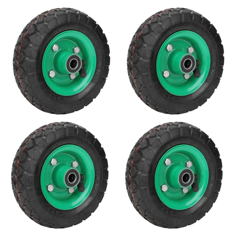 4X Inflatable Tire Wear-Resistant 6In Wheel 150Mm Tire Industrial Grade Cart Trolley Tyre Caster 250Kg 36Psi