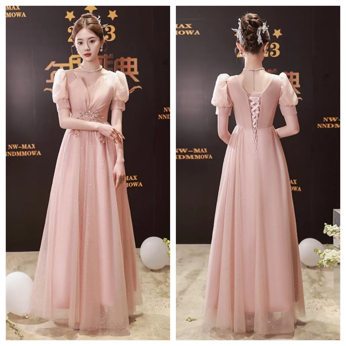 

MLS-118#Evening Dress Long Pink Wine Red Grey Blue Party Prom Quinceanera Host Dresses Wholesale Customized Plus Size Women