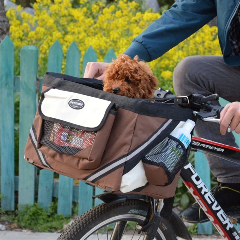 Dog Basket Front Bag Oxfords Bike Basket Pet For Dog Handlebar Bag Dog Outdoor Dropshipping