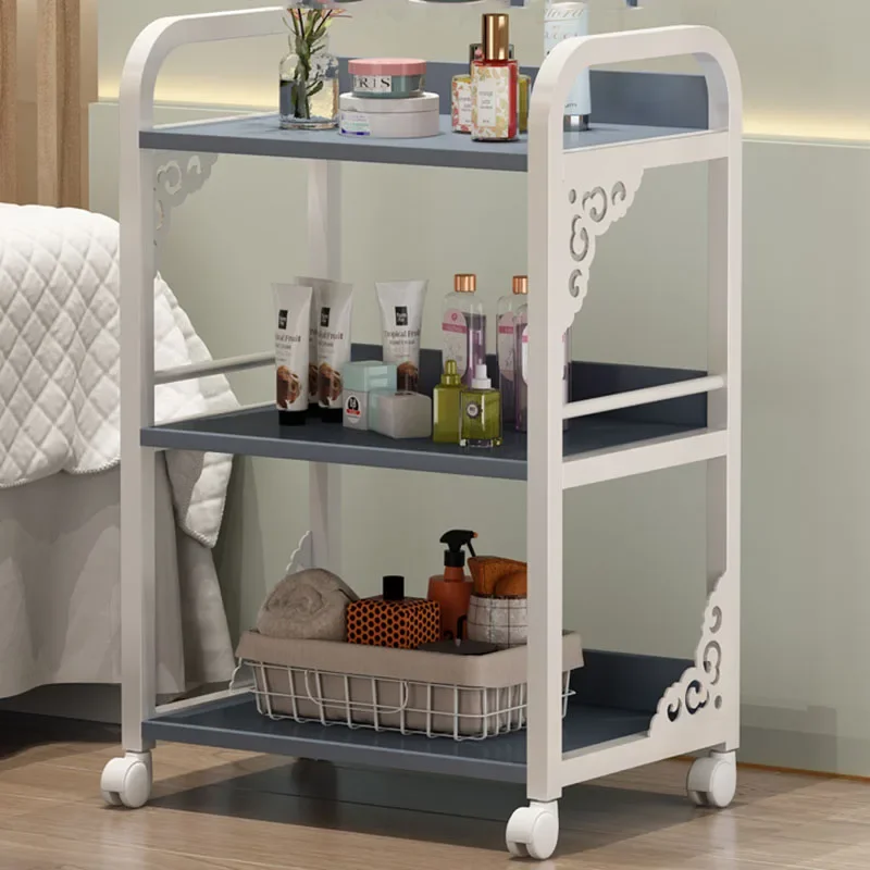 عربة النبيذ المهنية الحلاق الأثاث المنظم العجلات الطبية جماليات صالون محطات عربة الفولاذ المقاوم للصدأ لحام Friseur #2