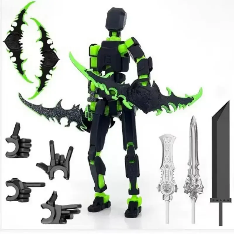 Not Assembled Action Figure Set Giant Sword Titan Robot Action Figure DIY Dummy Doll Ornament 3D Articulated Figures