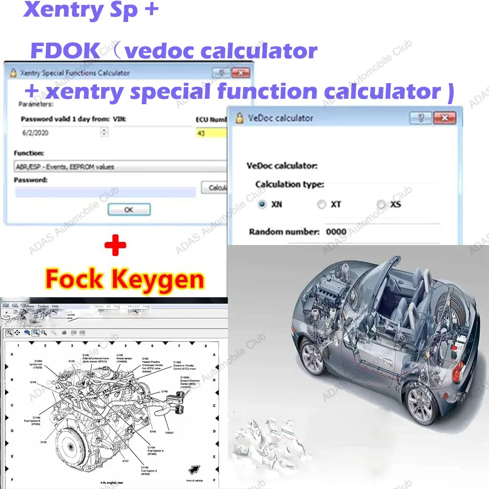 

2024 Newest Software DAS Xentry Special Function Calculator FDOK Vedoc Calculator Keygen MB Star C3 C4 DOIP C5 C6 VCI free help